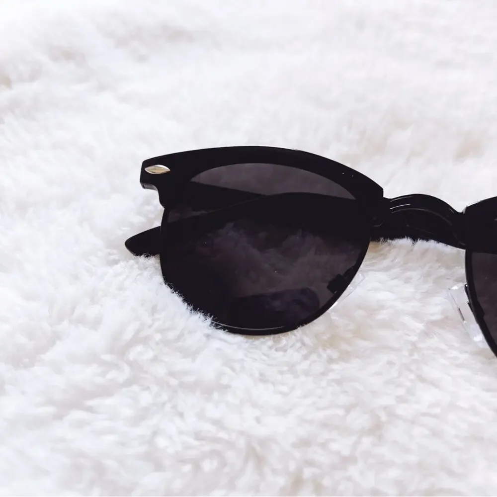 Theo Black Sleek Modern Sunglasses